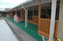 Elastic paving kindergarten terrace